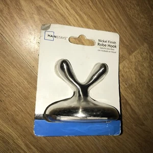 Mainstays Nickel Finish Double Robe Hook - Bild 1 von 4