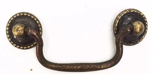 Brass Colonial Chippendale antique hardware Bail drawer pull 3"centers - Picture 1 of 4