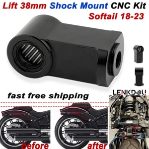 CNC 1-1/4" Rear Lift Shock Mount Extension Extender For Harley Softail 2018-2023 - Picture 1 of 10