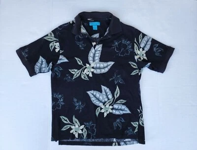 Camisa polo floral azul paraíso para hombre manga corta talla grande Foto 1 de 4