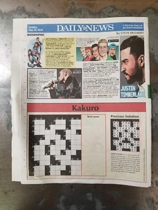 5/20/18 Justin Timberlake Biographic SECCIÓN DE CÓMICS NY DIARIO NEWS PERIÓDICO - Imagen 1 de 12