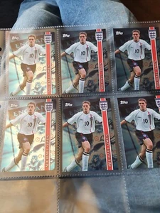 2002 Topps FIFA World Cup England team Blue Foil trading cards mint - Picture 1 of 7