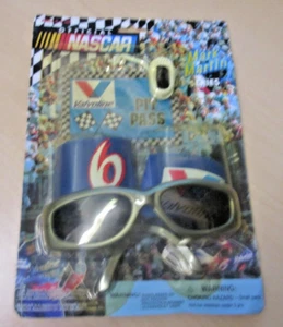 NASCAR OFFICIAL MARK MARTIN VALVOLINE PIT PASS 6 SUNGLASSES WRIST BANDS - Picture 1 of 5