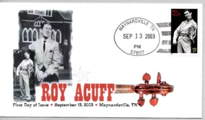 #3812 NASHVILLE COUNTRY WESTERN ROY ACUFF STAMP FIRST DAY OF ISSUE - Picture 1 of 1
