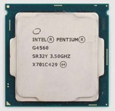 Intel Pentium G4560 LGA 1151 Desktop CPU Processor Dual Core 3.5 GHz G4560 - Image 1 of 4