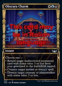 MTG OBSCURA CHARM 323 EXC - TALISMANO DEGLI OBSCURA - SNC X IT - MAGIC - Imagen 1 de 1