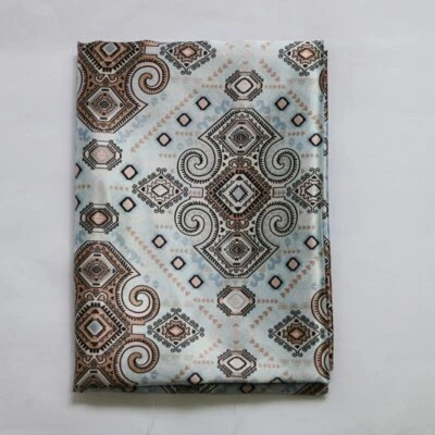 By Yard Soft Patchwork Satin Material Soft Charmeuse Fabric Lining Retro Print - Image 1 of 4