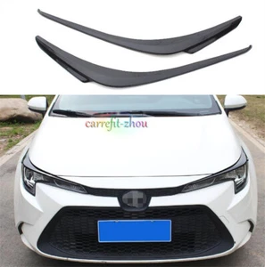 Glossy Black Front Headlight Eyebrows Eyelids Trim For Toyota Corolla 2020 2021 - Foto 1 di 6
