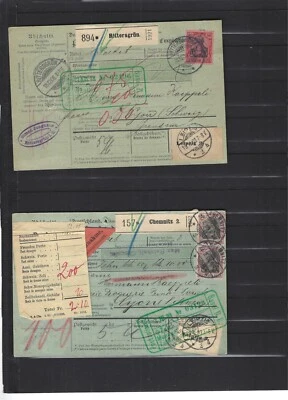 GERMANY-OLDER-192#-PARCEL CARDS-NICE FRANKING-AV-F-#717 - Image 1 of 2