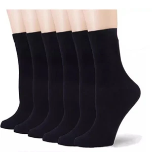 Calcetines Mujer Damas Negro Algodón Trabajo Transpirable Diseñador Deportes Adultos 6 Pares - Imagen 1 de 7