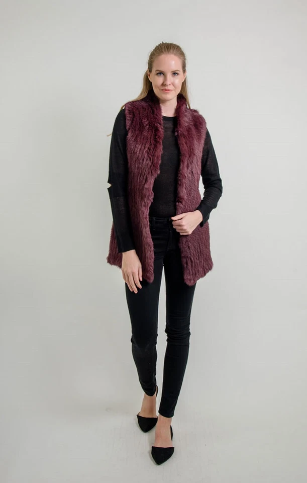 Love Token Elyse 正品兔子毛皮背心 - LT06-40NR — 第 1/1 张图片