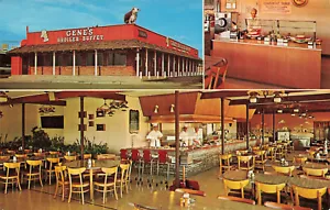 TARJETA POSTAL DE RESTAURANTE BUFFET SCOTTSDALE AZ GENE'S DE COLECCIÓN 92822 R - Imagen 1 de 2