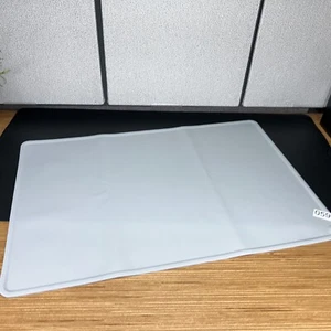 Silicone Pet Food Mat Large 24x16 Inch, Waterproof Feeding Mat with Edges Gray - Picture 1 of 7