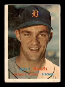 Billy Hoeft #60 1957 Topps Surface Scratches Detroit Tigers Baseball - Picture 1 of 2