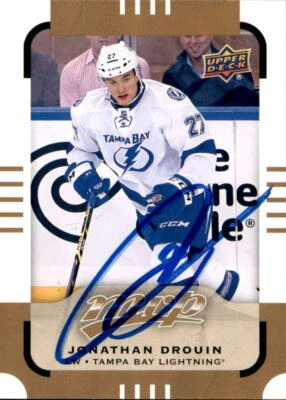 Tarjeta firmada por Jonathan Drouin 2015/16 UD MVP #61 Tampa Bay Lightning Foto 1 de 2