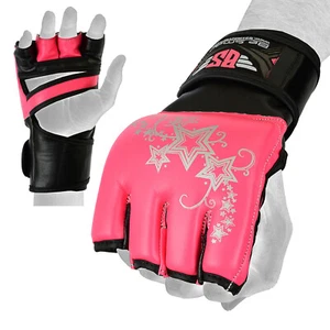Women MMA Gloves Boxing Punch Kick boxing UFC Muay thai Training Sparring Padded - Picture 1 of 20