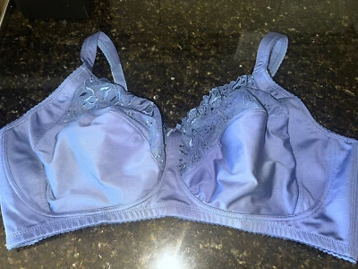 Sujetador Inalámbrico Leading Lady Jayne Azul Encaje #5204 - Talla 44G / Nuevo Sin Etiqueta Foto 1 de 4