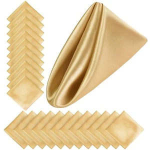 24 Pieces Satin Napkin Square 20 x 20 Inches Dinner Napkins Weddings Party Na... - Picture 1 of 7