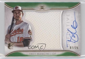 2018 Topps Definitive Collection Relic Green /25 Trey Mancini #ARC-TM Auto