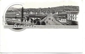 1900 GREECE TURKEY THESSALONIKI  GRUSS POSTCARD COVER - Picture 1 of 2