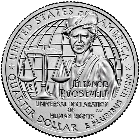 2023 P & D ELEANOR ROOSEVELT Quarters - 2 UNCIRCULATED COIN SET FROM MINT ROLLS Cover