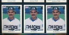 lot (3) 1996 Best #1 Ed Romero Memphis Chicks Manager (BM15) SWSW6