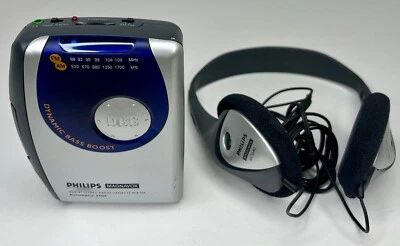 Reproductor de casete vintage Philips Magnavox radio AM/FM Bass Boost con auriculares AQ6581 Foto 1 de 4