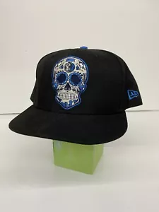 Cappello New Era Dallas Mavericks 59fifty 7 1/2 aderente nero teschio di zucchero NBA berretto - Foto 1 di 9