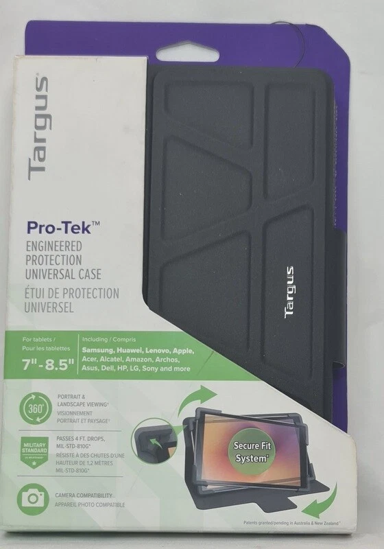 TARGUS THZ786GL Universal Tablet Case Folio Pro-Tek Rotating for 7 - 8.5" - Image 1 of 1