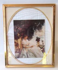 Framed "John Singer Sargent art card" vintage