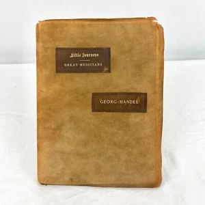 1901 Roycroft Book Hubbard Suede Cover Great Musicians Handel Little Journeys - Picture 1 of 20