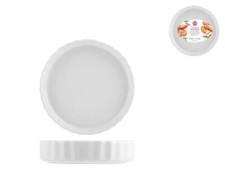 Tortiera in ceramica di colore bianco di cm 15