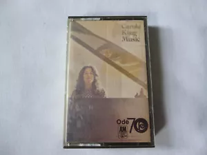 CAROLE KING ~ MUSIC ~ RARE 1972 UK FOLK ROCK CASSETTE TAPE ~ PAPER LABELS - Picture 1 of 7