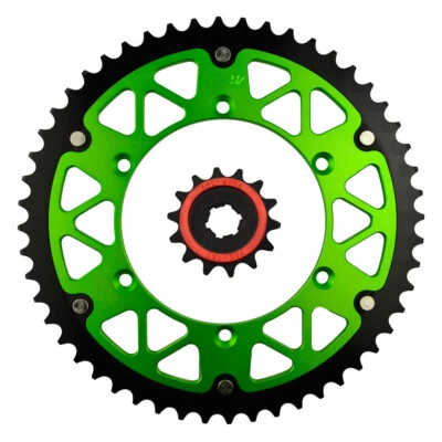 For Kawasaki KDX200 KDX220 KDX250 KLX300R KX250 14T-48T Front Rear Sprocket Kit - Image 1 of 4