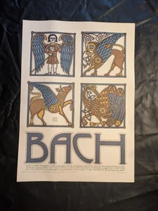 1977 David Lance Goines Bach Society Sebastian litografia DG052 28 x 20 pollici - Foto 1 di 8