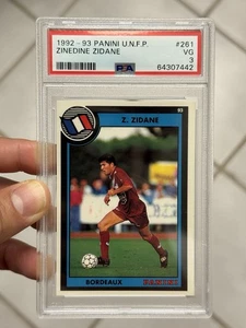 1992 Panini U.N.F.P. Zinedine Zidane ROOKIE #261 PSA 3 - Bild 1 von 2