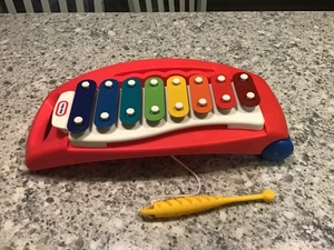 Vintage Little Tikes Pull Along Red Tap A Tune Xylophone Musical Instrument - Picture 1 of 4
