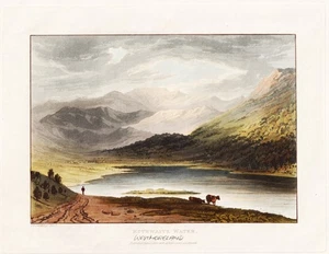 Esthwaite Water Lancashire Angleterre Eau-Forte Aquatinta Fielding 1820 - Picture 1 of 1