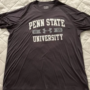 Under Armour HeatGear Penn State NCAA T-Shirt XXL Loose Gray Short Sleeve - Picture 1 of 4