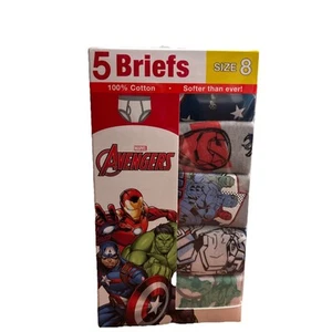 5-Pack Marvel AVENGERS Boy’s Size 8 Cotton Briefs Underwear • Assorted - Picture 1 of 2