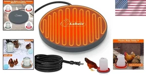Chicken Water Heater, 13'' Heated Base for Metal Plastic Poultry Founts Waterer - Picture 1 of 5