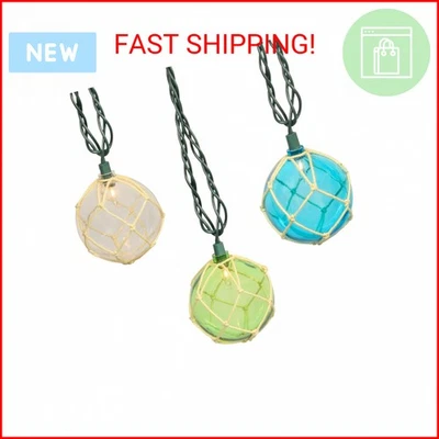 LIDORE Indoor String Light 10 Nautical Fishing Floats Coastal Buoy Beach Theme D - Image 1 of 2