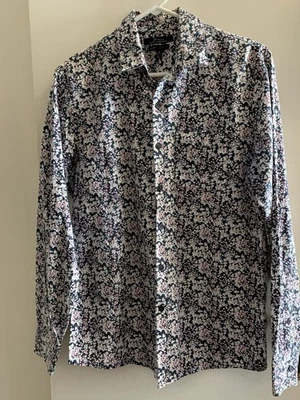 Camisa de hombre Marc Anthony de lujo calce ajustado manga larga abotonada, talla S Foto 1 de 4