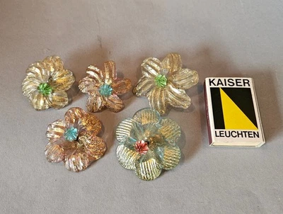 5 x Ersatzteil Blüte Glas Murano Barovier Toso Lampe spare part glass 50s #1 - Bild 1 von 3