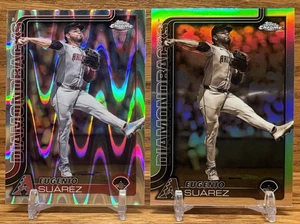 EUGENIO SUAREZ Sepia + RayWave Refractor LOT | 2025 Topps Chrome D-Backs #48 - Picture 1 of 2