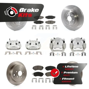 Front Rear Disc Brake Caliper Rotors And Ceramic Pads Kit (10Pc) For 2.5L - Picture 1 of 1