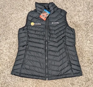 NEW Columbia Powder Lite Vest Women's Large Black Puffer Omni-Heat Full Zip - Picture 1 of 8