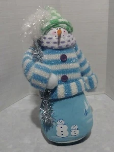 Weihnachtsdeko Schneemann 9 1/2" hoch Sitzsack gewichtetes Regal Sitzer - Bild 1 von 7