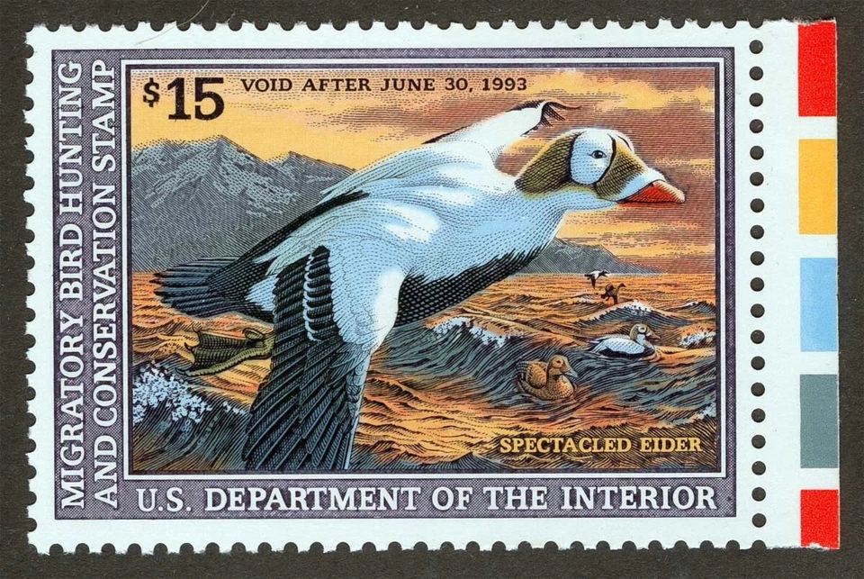 US Sc RW59 Multicolor $15.00 1992 Mint Never Hinged Original Gum Duck - Image 1 of 1