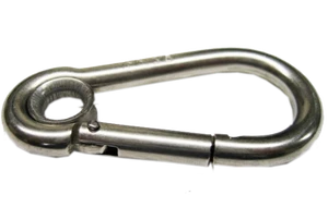 6mm x 60mm STAINLESS STEEL MARINE CARBINE HOOK with EYELET rope boat yacht chain - Picture 1 of 2